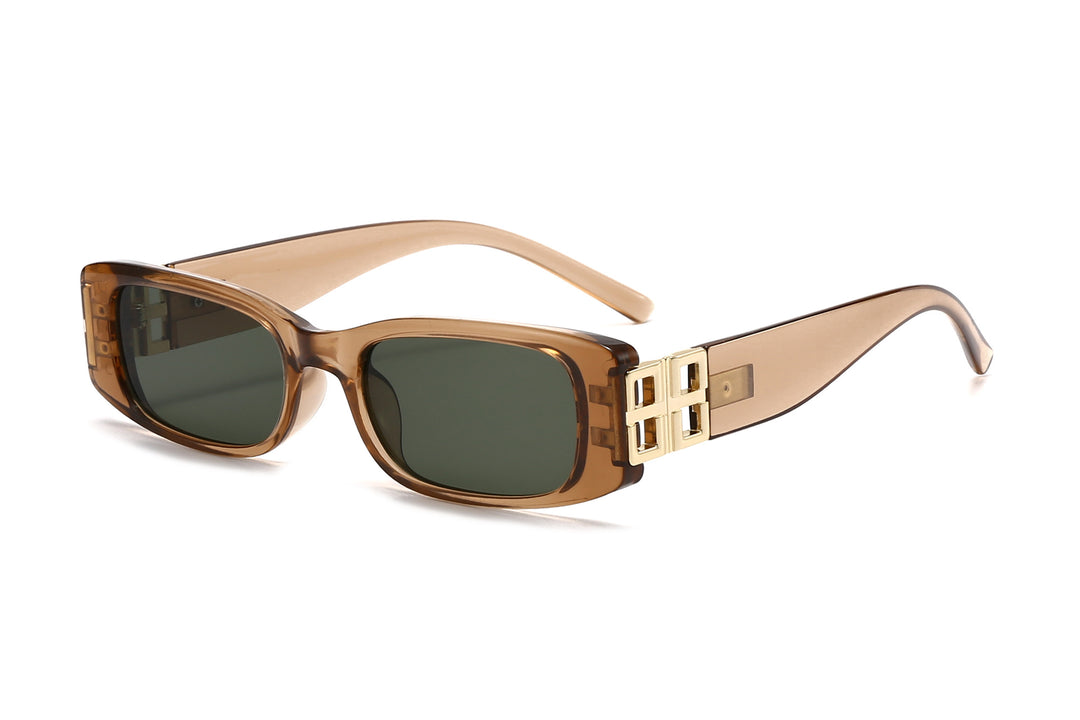 Damen Modische Sonnenbrille mit luxuriösem goldfarbenen Akzent Karnz