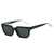 Damen oversized quadratische Sonnenbrille mit luxuriösen Akzenten Karnz