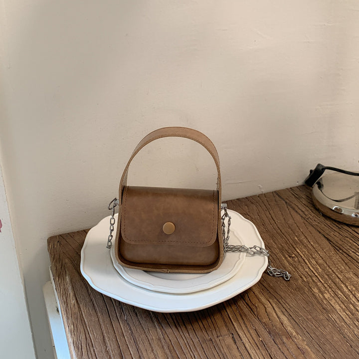 Vintage-inspirierte Lederhandtasche