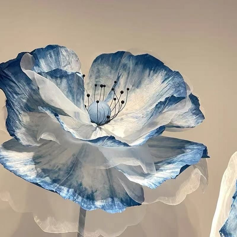 Dekorative Übergroße Papi blumen skulptur
