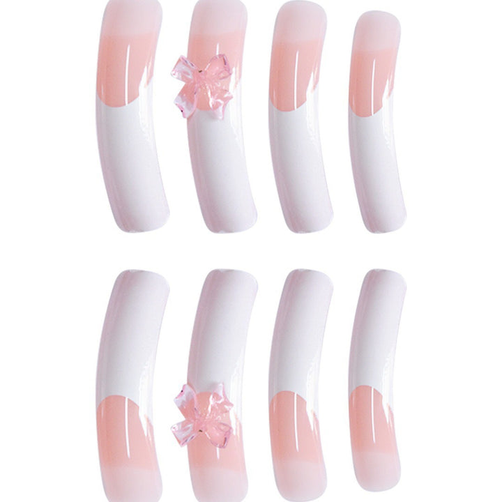 Elegante mit Schleifen verzierten Acryl-Presse-Nägel Karnz