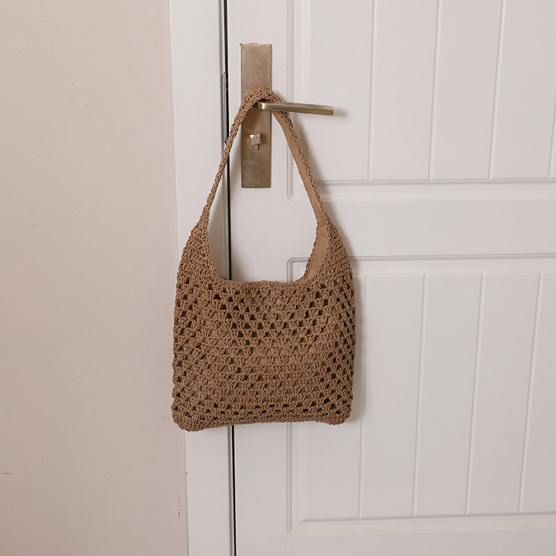 Damen Handtasche im Boho-Stil mit luftiger Häkelstruktur Karnz