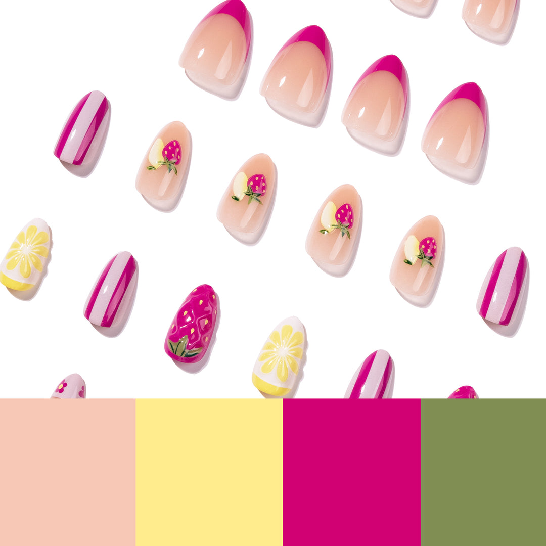 Kunstvolle Nagelkunst mit fruchtigem Design Karnz