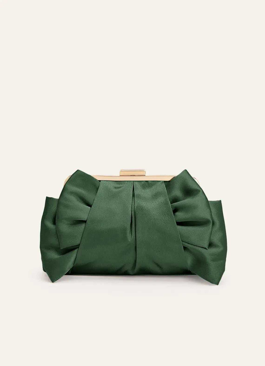 Satin Schleifen-Detail Clutch