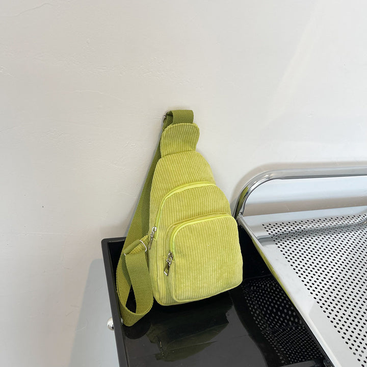 WoMulti-Fächige Corduroy Sling Bag Karnz