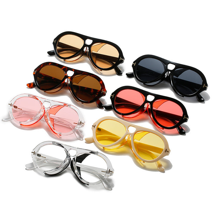 Retro-inspirierte Schild-Sonnenbrille Karnz
