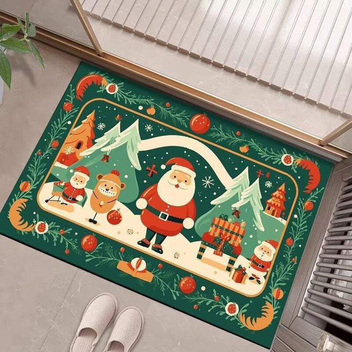 Festliche weihnachtlich gestaltete Fußmatte