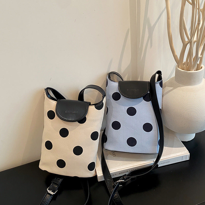 WoStylish Gepunktete Mini Umhängetasche Karnz