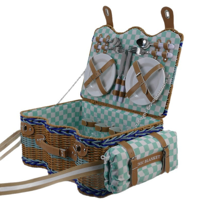 Damen Picknickkorb mit umfangreicher Ausstattung und stylischem Innenleben Karnz