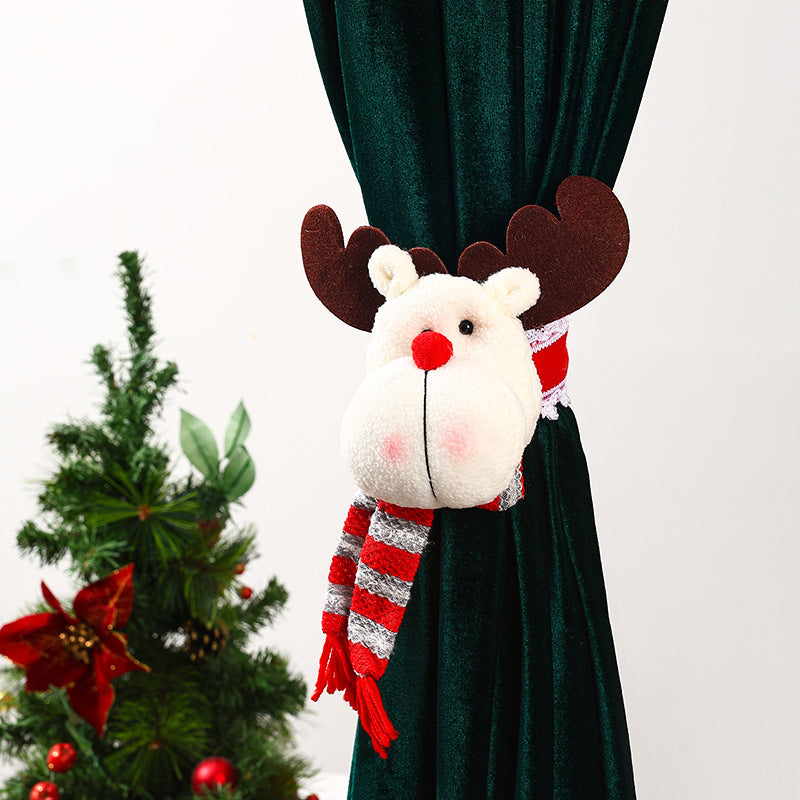 Dekorative Vorhanghalter mit Weihnachtselch-Motiv Karnz