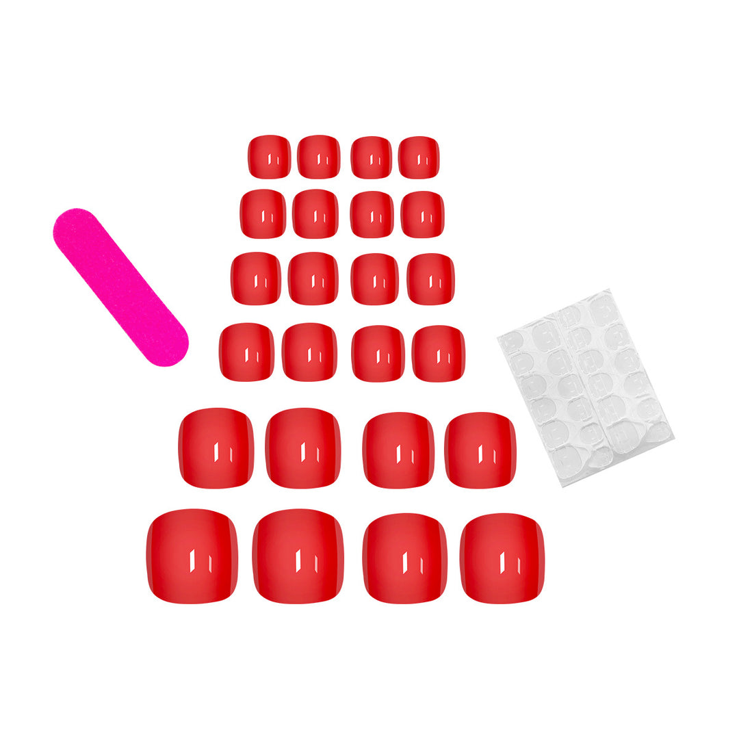 Premium Glänzende Pediküre Nagelspitzen Karnz