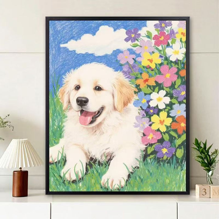Niedliche Welpenillustration Wandkunst Karnz