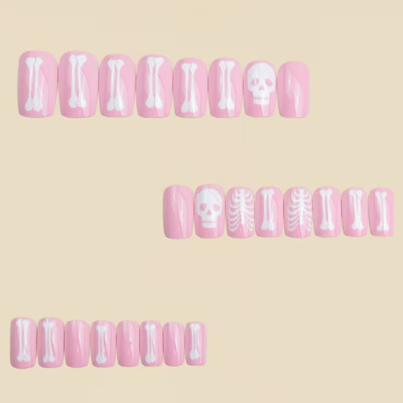 Halloween-Themen Skelett Nagelkunst Karnz