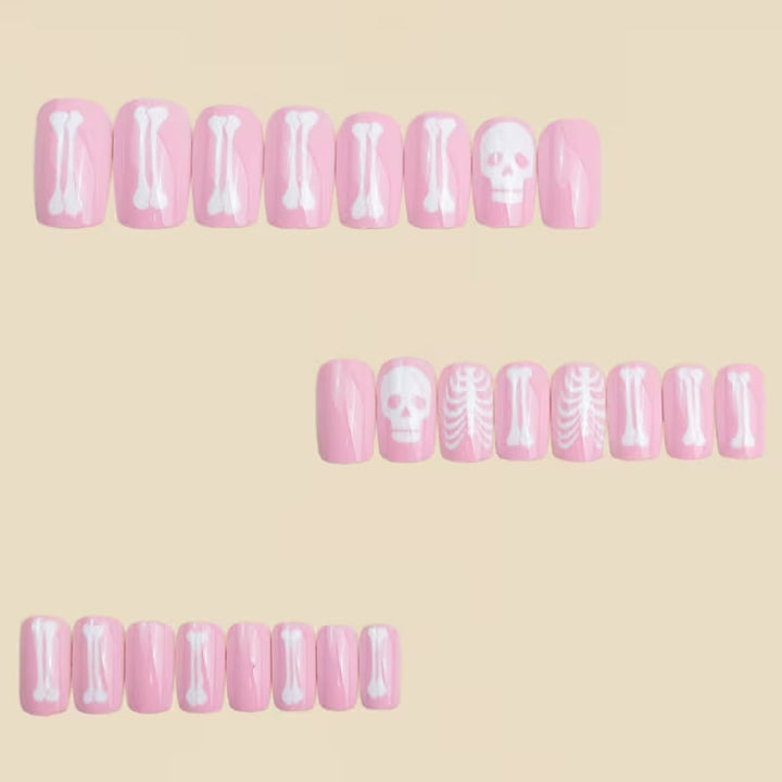 Halloween-Themen Skelett Nagelkunst Karnz
