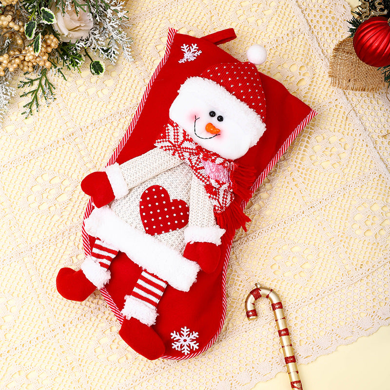 Festlicher Schneemann Weihnachtsstrumpf Karnz