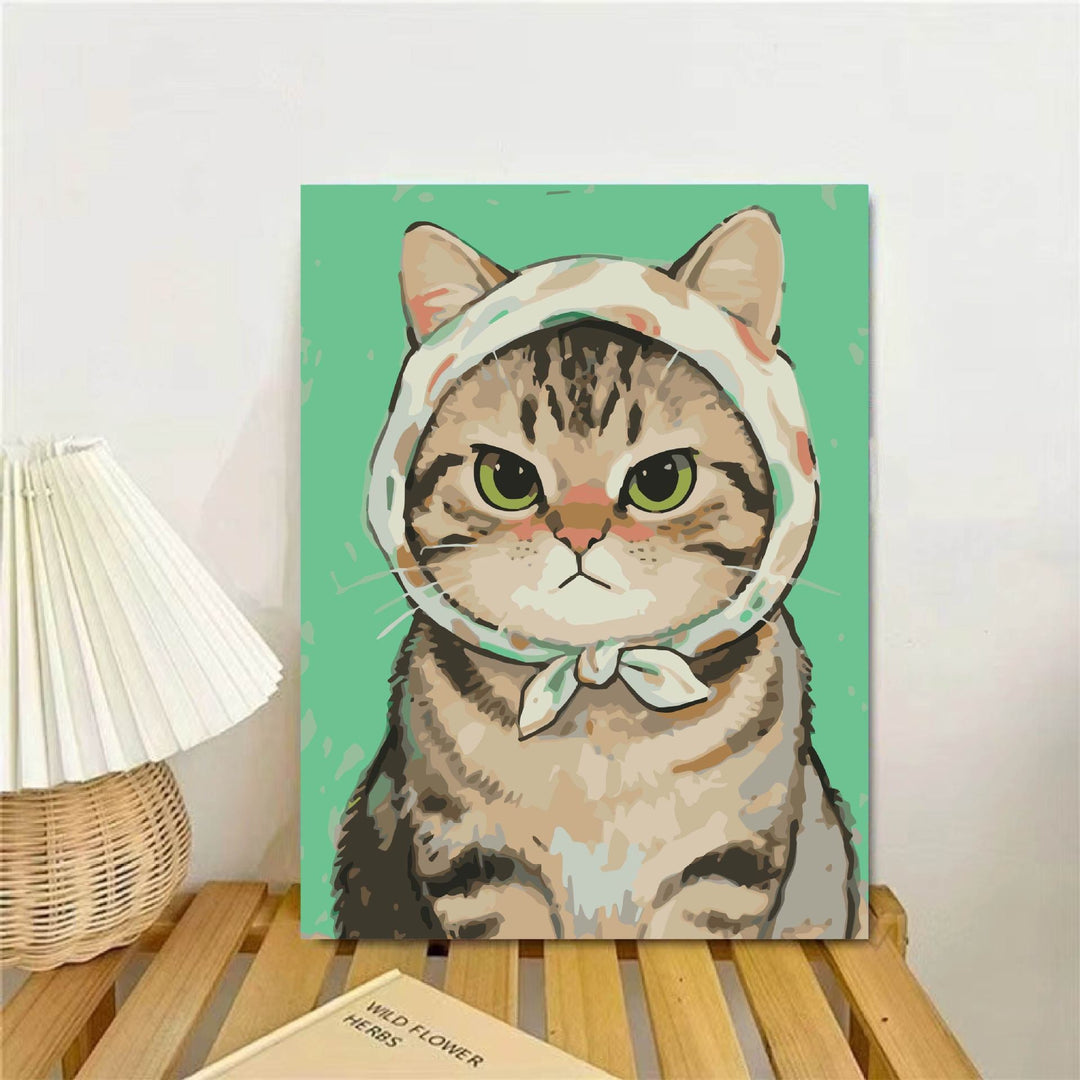 Kat-Themen illustrierter Wandkunst Druck Karnz