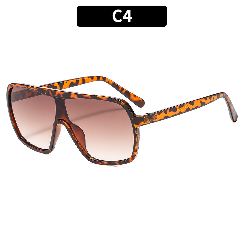 Modebewusste Übergroße Geometrische Sonnenbrille