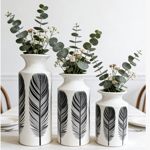 Dekorative Feder Druck Vase Karnz