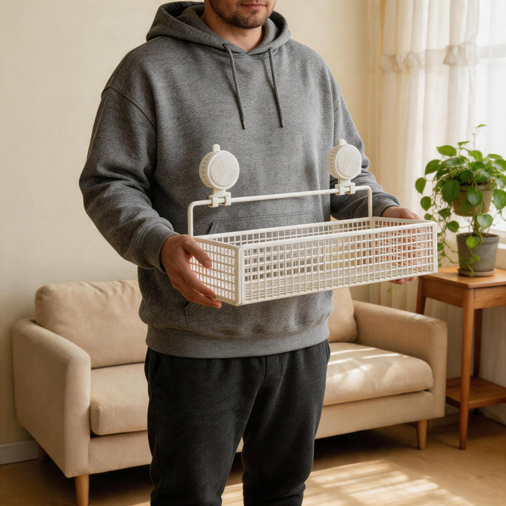 Saugmontierter Doppel-Mesh-Duschcaddy Organizer