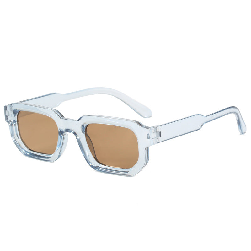 Damen Modische quadratische Sonnenbrille mit klarem Rahmen Karnz