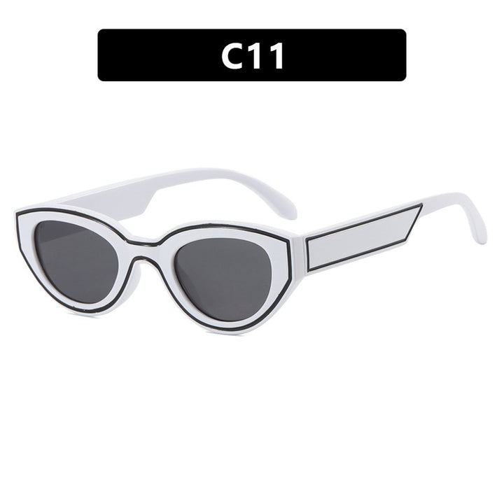 Damen Cat-Eye Sonnenbrille mit robustem transparenten Rahmen und schützendem UV-Filter Karnz