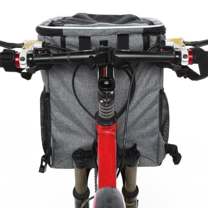 Vorne montierte Haustiertrage Fahrrad-Tasche mit sicherer Leine Atmungsaktives Mesh Gepolsterter Boden Reflektierender Rand Karnz