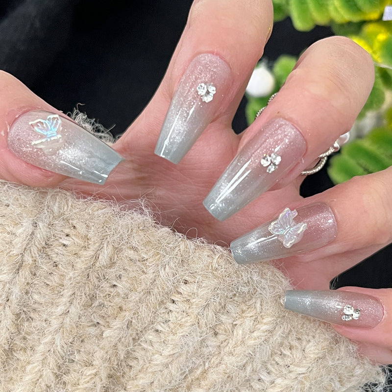 Elegantes Press-On-Nagelset mit Glitter- und Glanzfinish Karnz