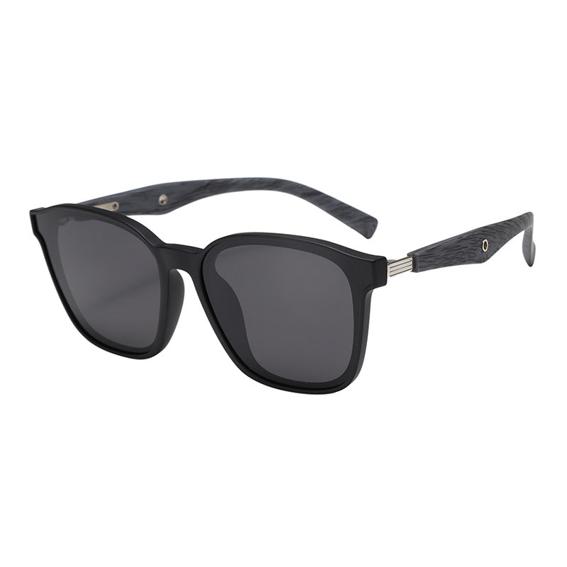 Damen stilvolle oversized Sonnenbrille mit hölzernen Akzenten Karnz