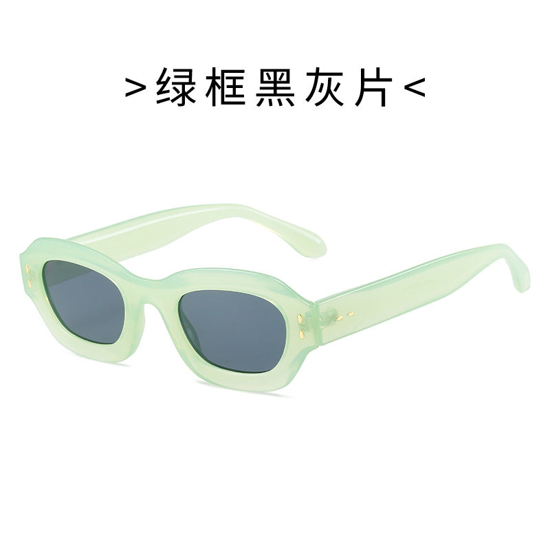 Damen Modische Sonnenbrille im Retro-Stil mit weitem Rahmen Karnz