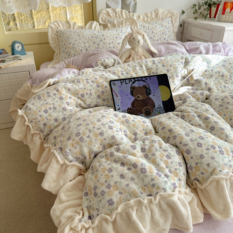 Gemütliches Patchwork Steppbett-Set
