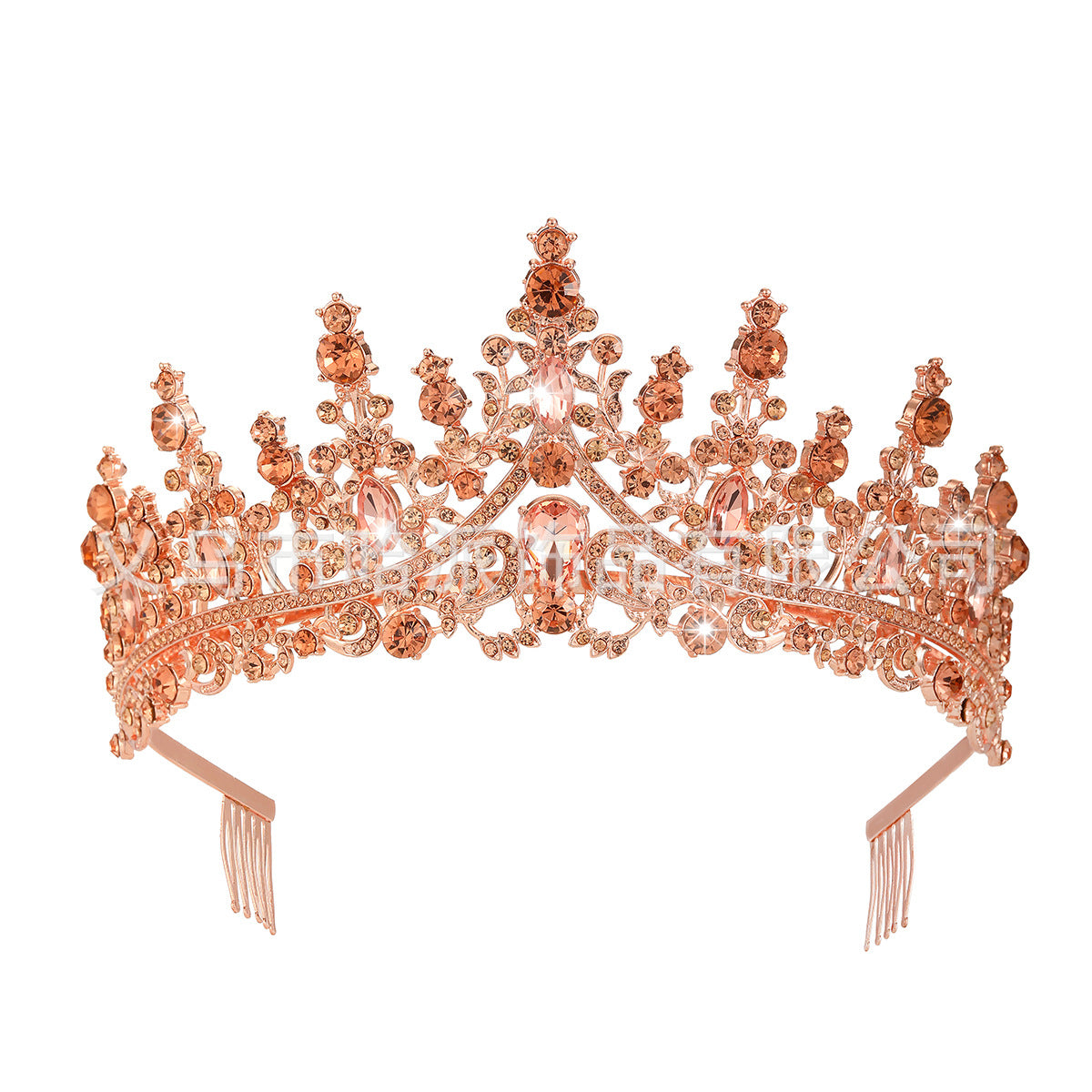 Damen Strass Tiara mit funkelnden Edelsteinen Karnz