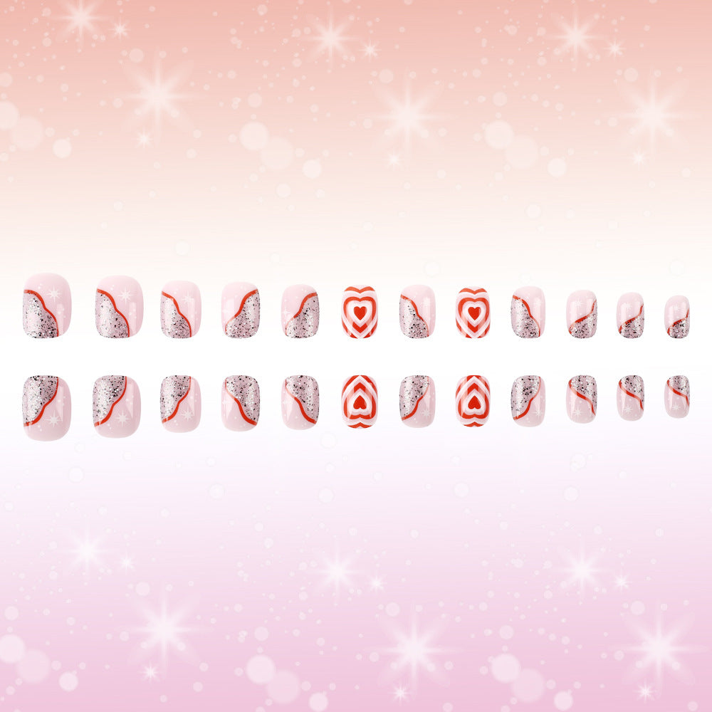 Herz-Themen Gel Nagelkunst Karnz