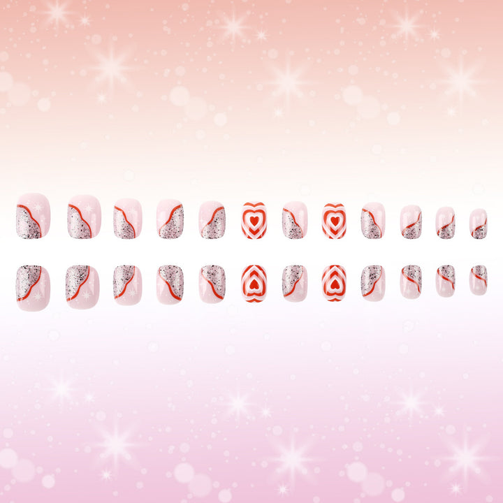 Herz-Themen Gel Nagelkunst Karnz