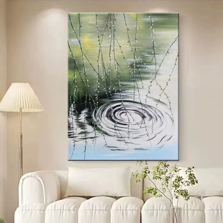 Moderne abstrakte wandkunst auf Leinwand mit Wasser-Thema