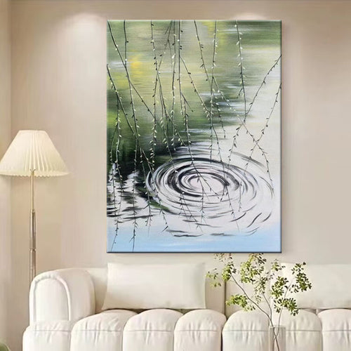 Moderne abstrakte wandkunst auf Leinwand mit Wasser-Thema