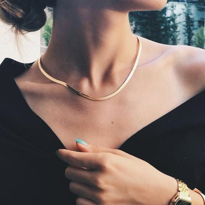 Sleek Snake Chain Necklace Karnz