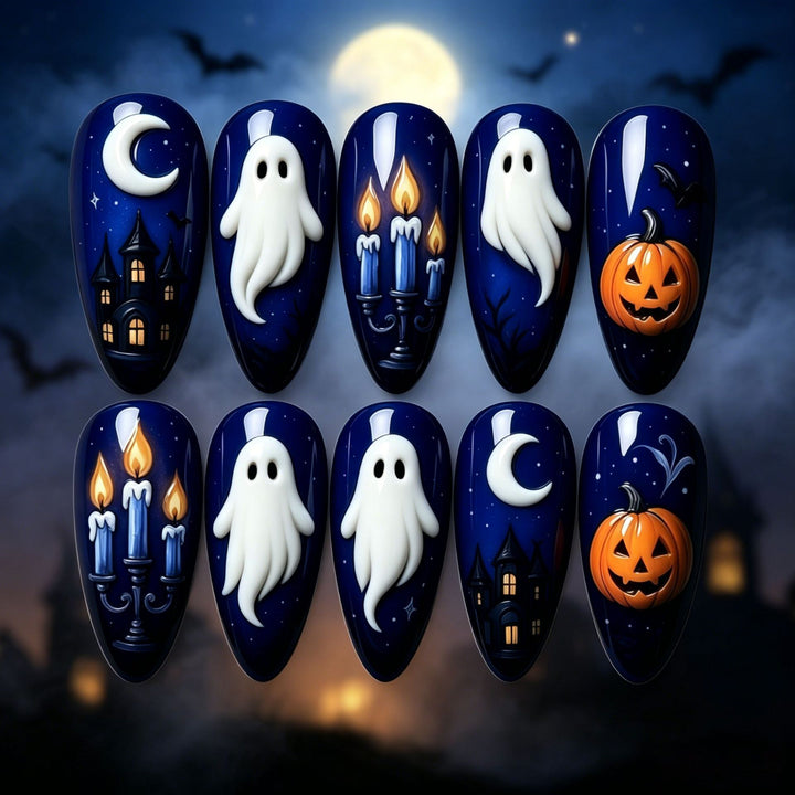 Kunstnägel Im Kreativen Halloween-Motiv Karnz