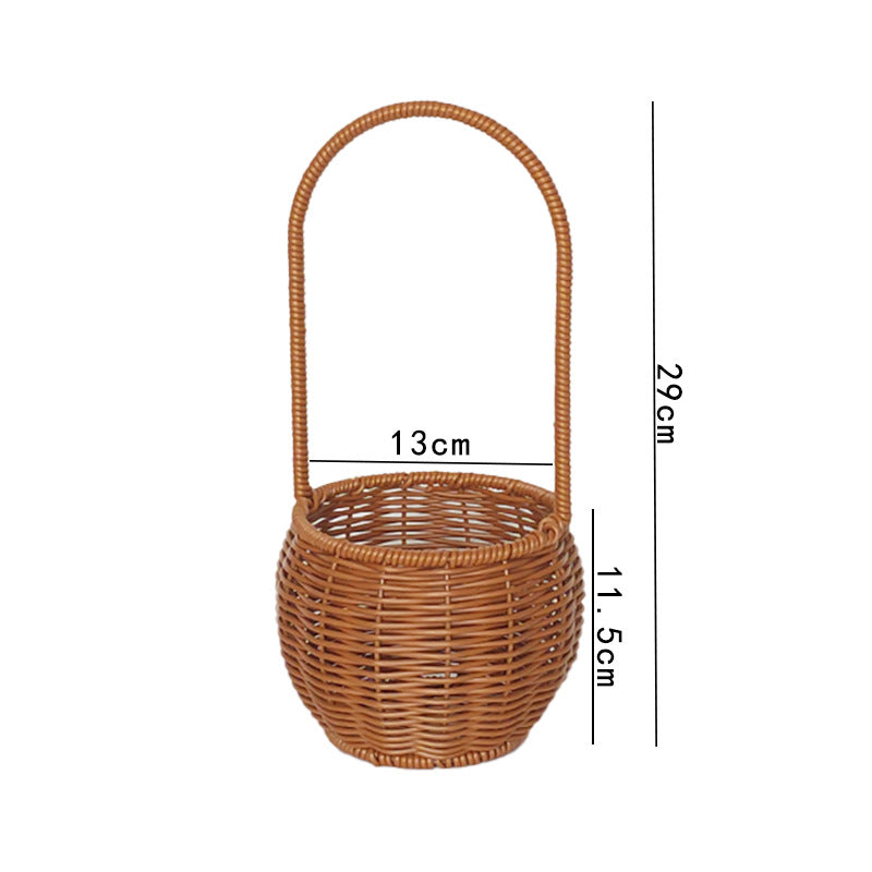 Handgefertigter Rattan Aufbewahrungskorb mit Griff Karnz