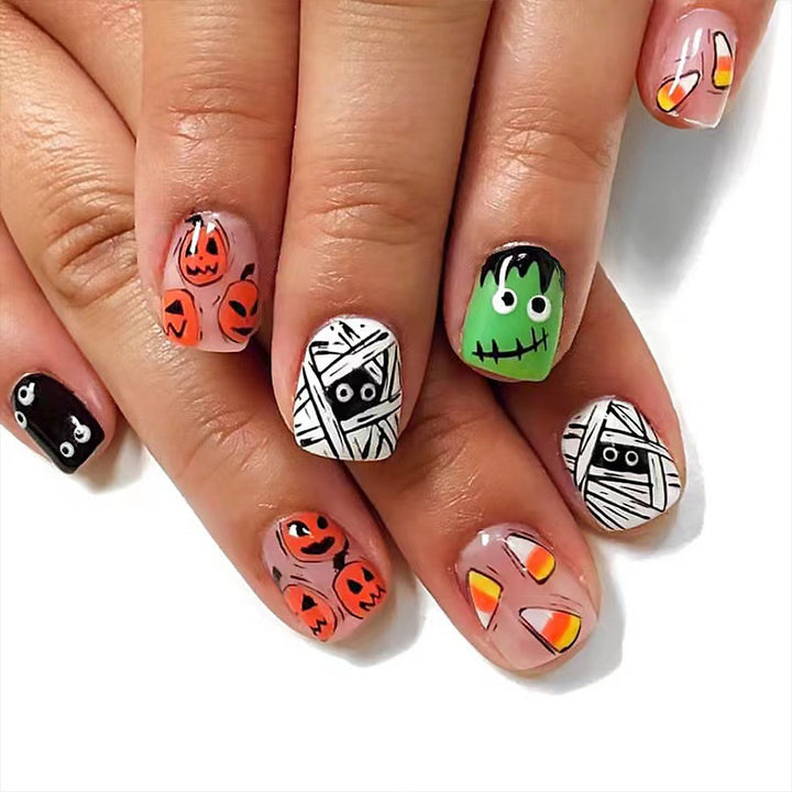 Halloween Kunstnagelset mit kreativen 3D-Motiven Karnz