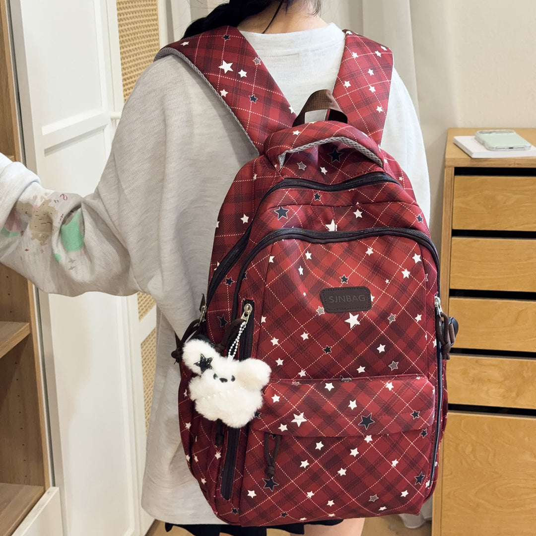 Kariertes Muster Rucksack Karnz