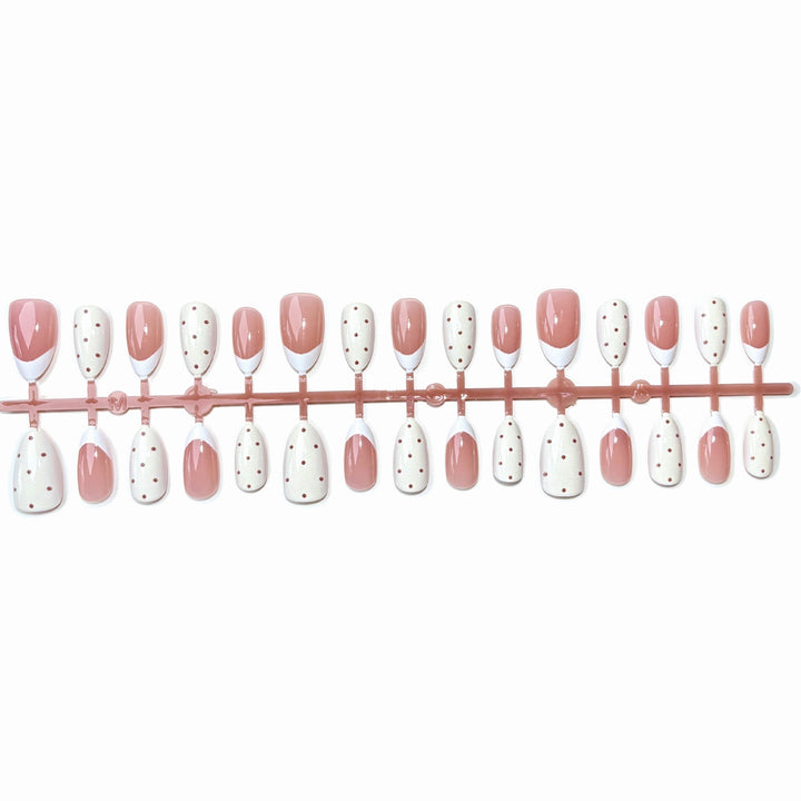 Elegante Pünktchen Press-On Nagelset