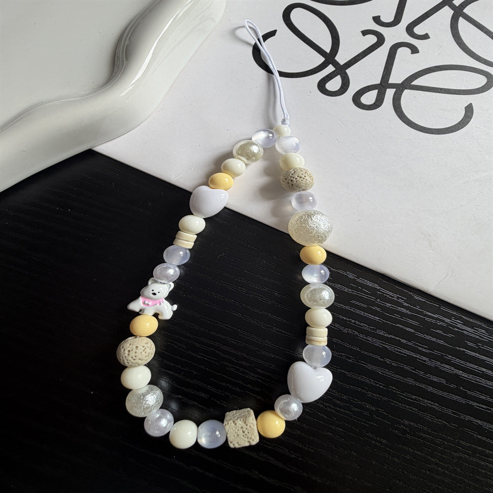 Verspielt Perlen Charm Brillenband Karnz