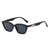 Damen modische Cat-Eye Sonnenbrille mit transparentem Rahmen und verspiegelten Gläsern Karnz