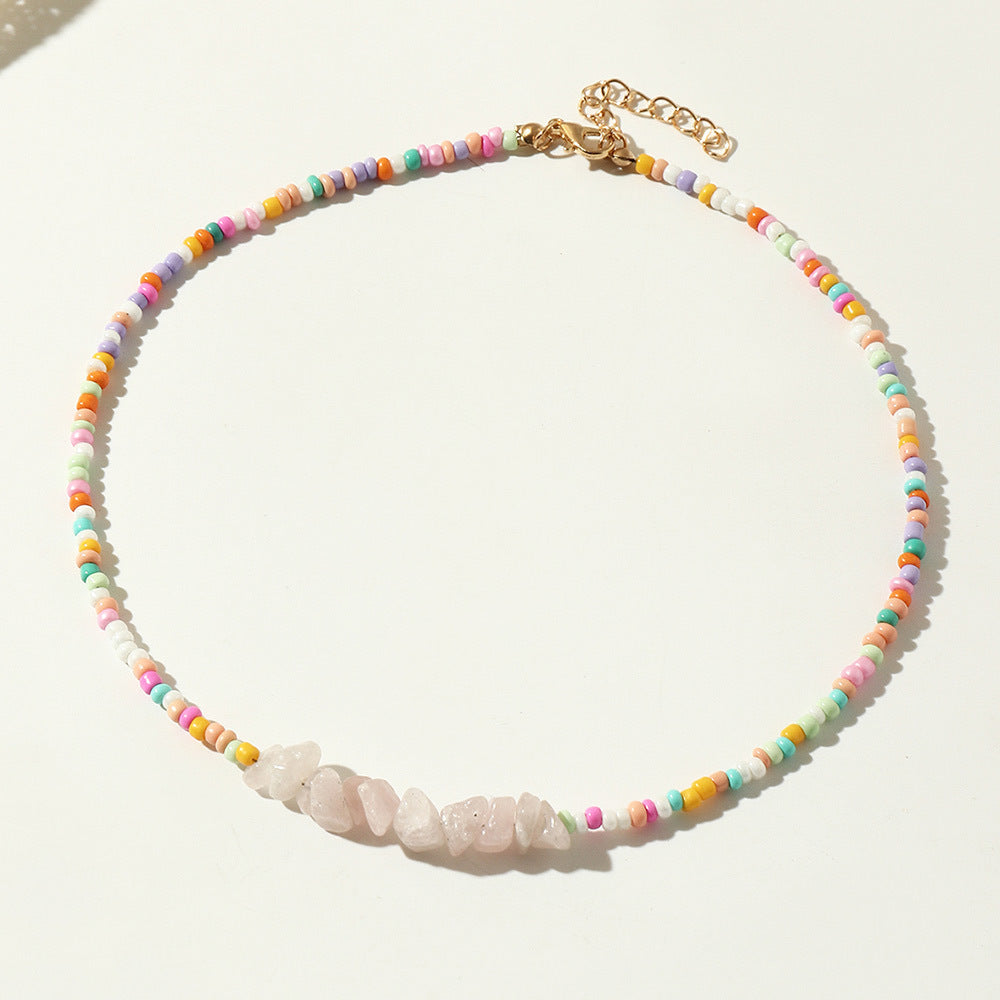 Perlen- und Perlenbesatz Choker-Halskette Karnz