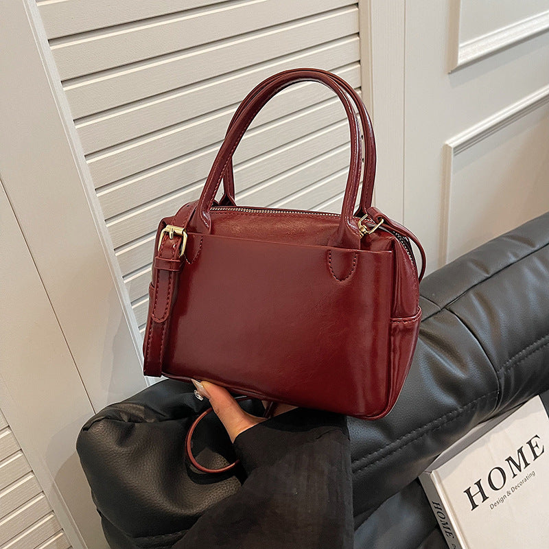 Luxuriöse Strukturierte Leder-Handtasche Karnz