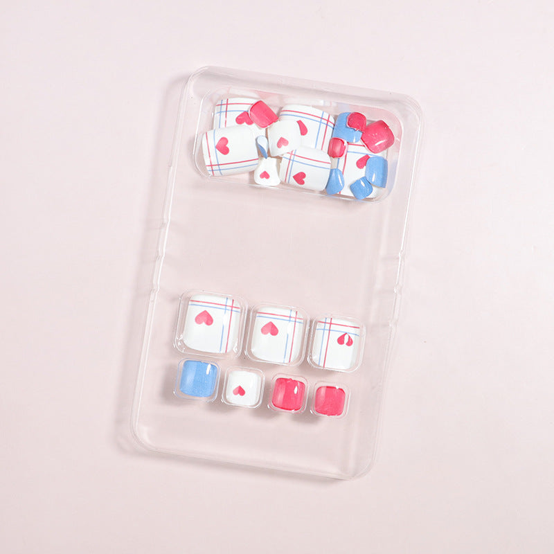Künstlerisches Floral Press-On Nagelkunst Set Karnz