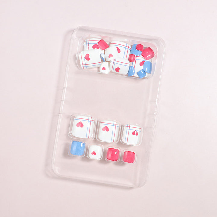 Künstlerisches Floral Press-On Nagelkunst Set Karnz