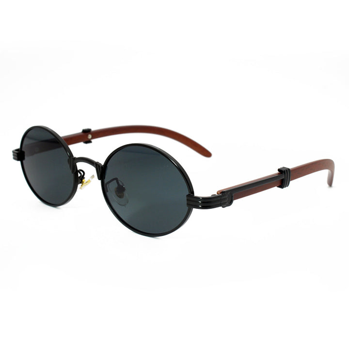 Elegante Runde Sonnenbrille mit Hochwertigem Metallrahmen Karnz
