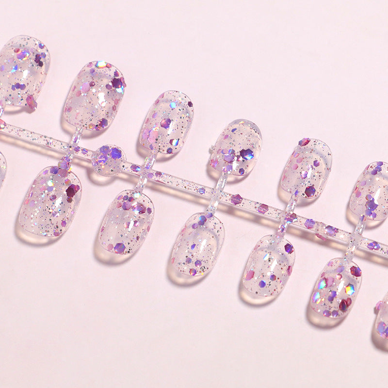 Glitzer-infused Press-On Nagelspitzen Karnz