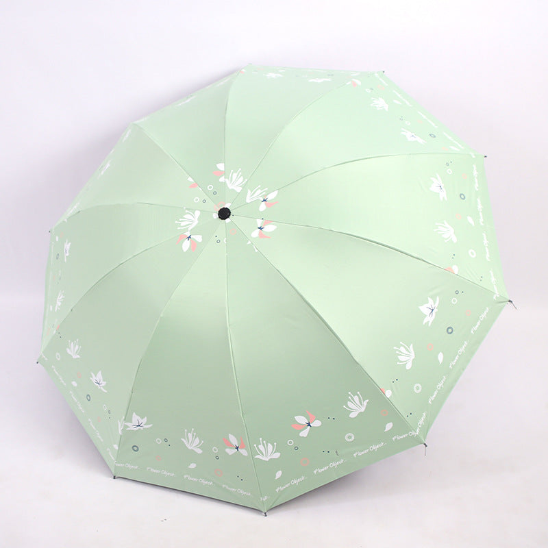Damen eleganter Schirm mit floralem Druckdesign Karnz